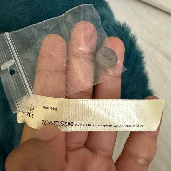 FREE PEOPLE FP ONE WYATT CARDI SOFT FUZZY BUTTON FRONT CARDIGAN TEAL Size XS - Picture 8 of 9